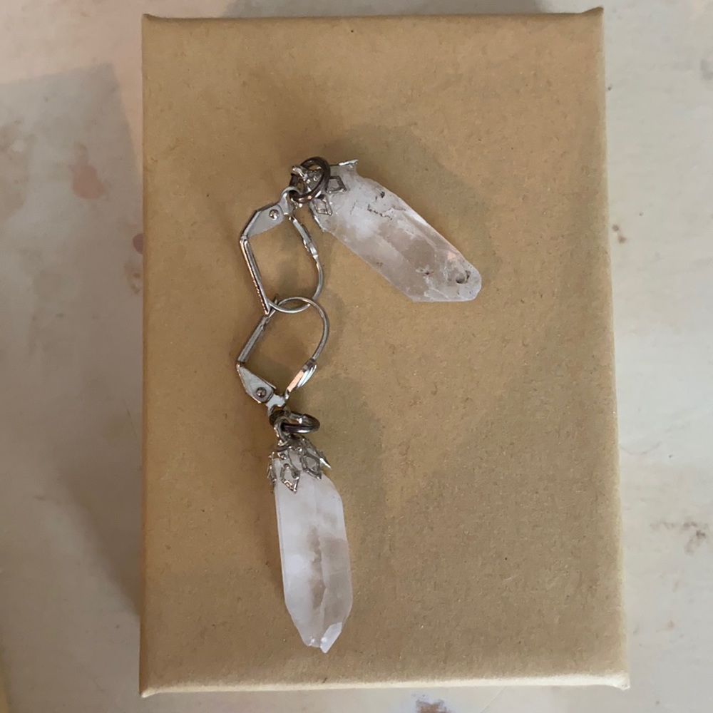 Silver Crystal Earrings